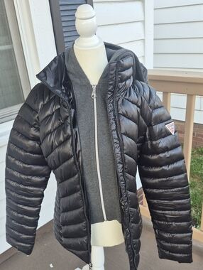 Guess Black Quilted Fitted Jacket